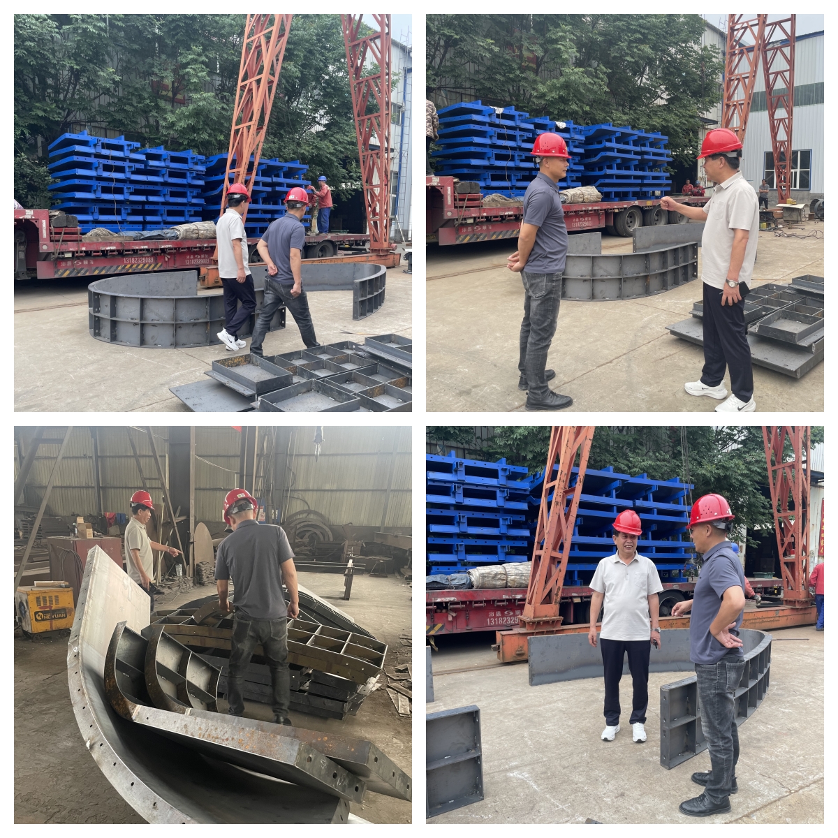 客戶現場驗收！高速公路收費島鋼模板實力獲贊